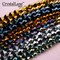 Crystal Lane DIY 2-Strand 7in Opaque Iris Finish Glass Bicone Bead Strands